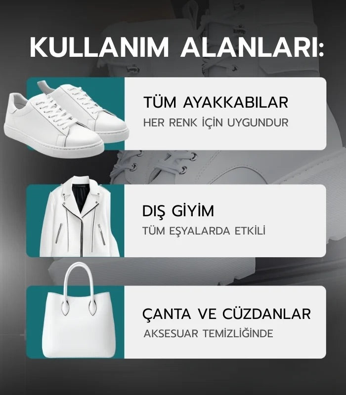 REVKIX | Fırçalı Spor Ayakkabı Bakım Temizleme Köpüğü Güçlendirilmiş Formül 150 ML