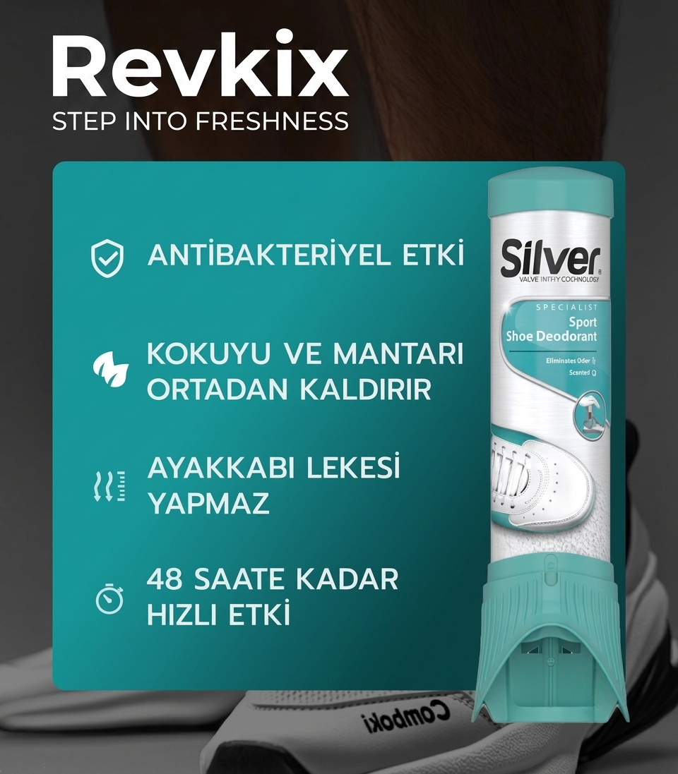 REVKIX | Ayakkabı Deodorantı Koku Giderici Önleyici 100ml
